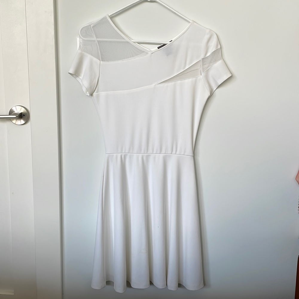 White AQUA short sleeved dress - Small